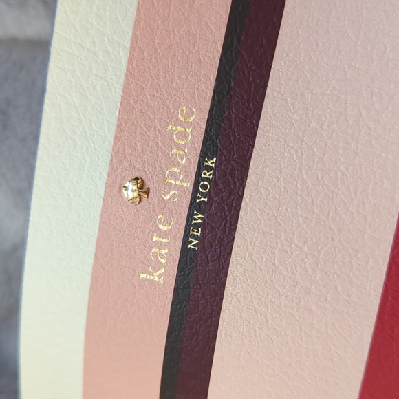 BNWT Kate Spade Multi Stripe Leather Tote Bag Jones Street Stripe Posey - Picture 3 of 7